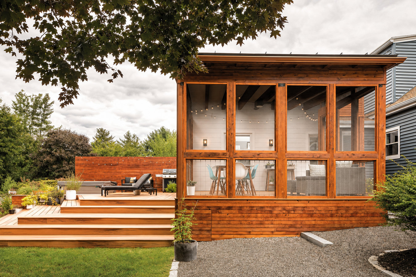 Screened-in porches and screened decks