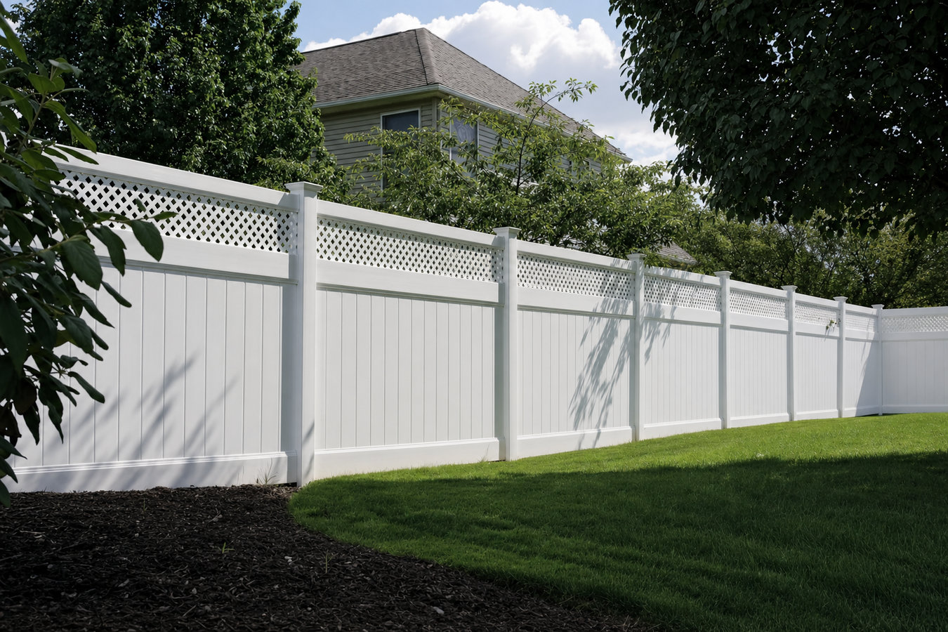 Vinyl fence installation
